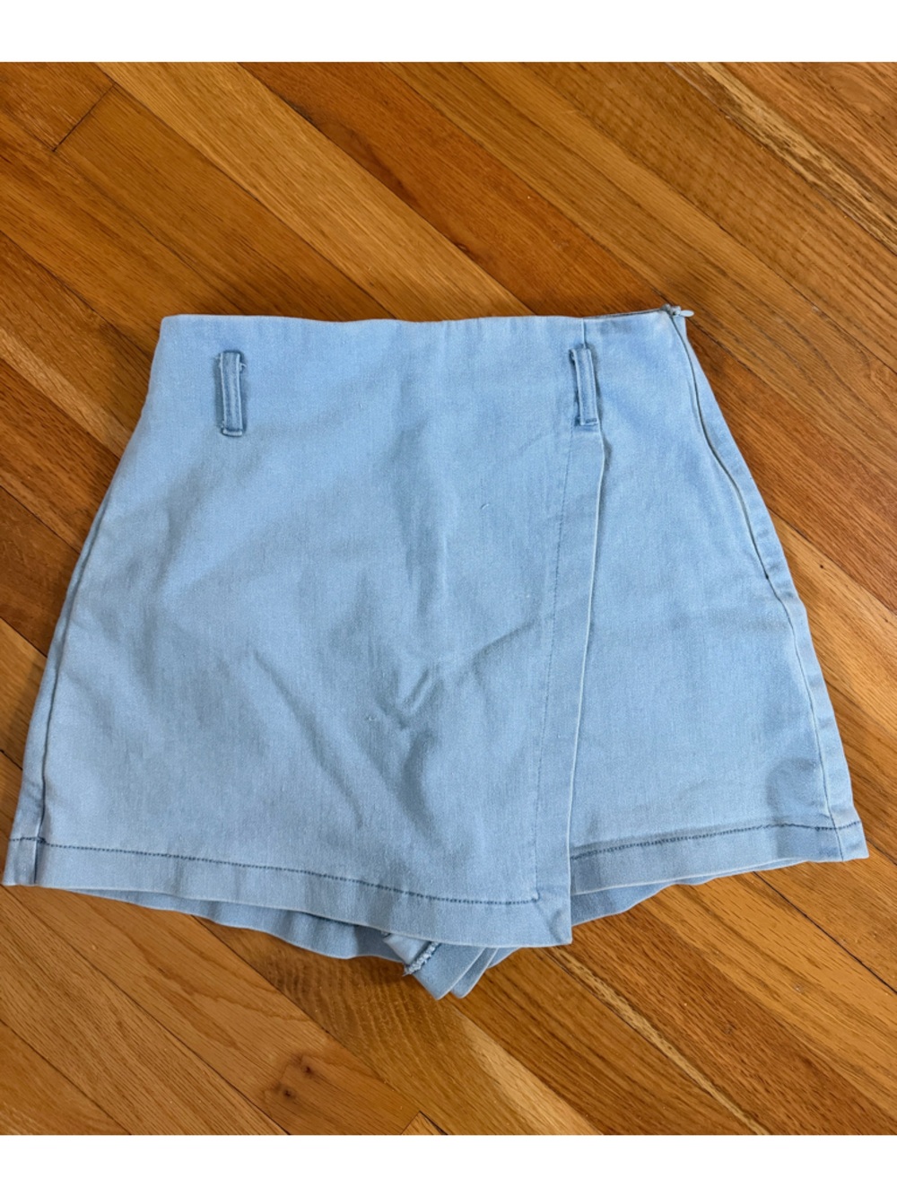 Altar'd State Light Blue Wrap-Front Skort